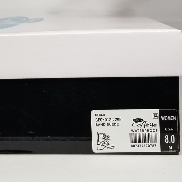 Aqua College Women's Gecko Lace-Up Buckled Boots Size 8 Sand Suede NWT - Picture 8 of 8